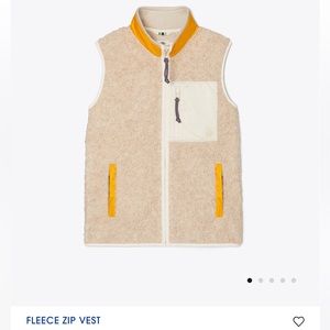 NWT Tory Sport Tory Burch Sherpa Fleece Vest, Size M